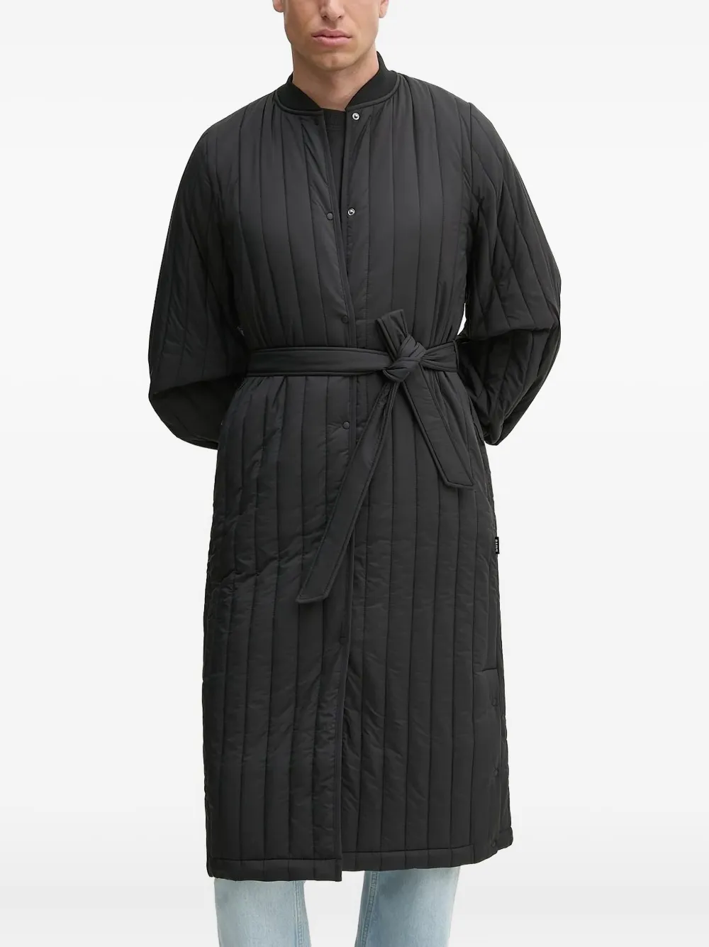 Rains quilted belted coat | Black | Image 1
