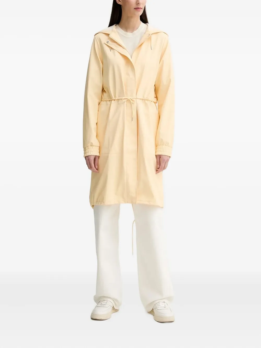 Rains String W Waterproof Coat In Nude