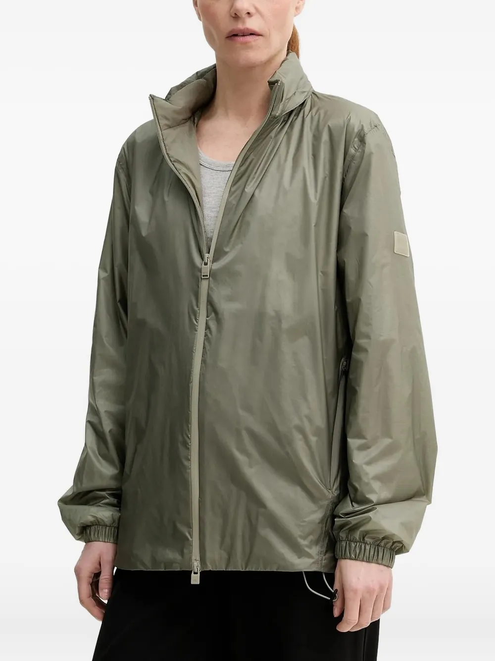 Rains Zip-front Lightweight Jacket In Green