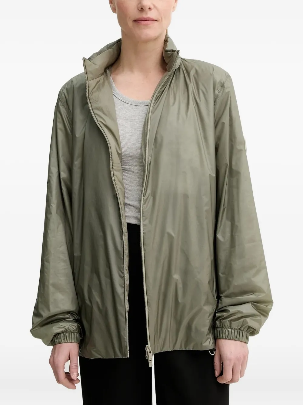 Rains Zip-front Lightweight Jacket In Green