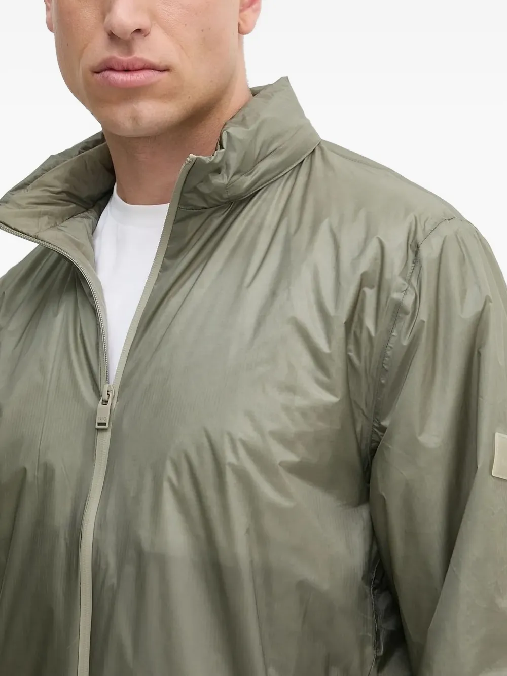 Rains Zip-front Lightweight Jacket In Green