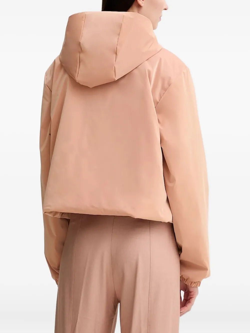 Rains Drawstring Hooded Jacket In Pink