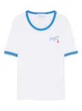 Sporty & Rich x The LA Dodgers Serif Ringer T-shirt - White