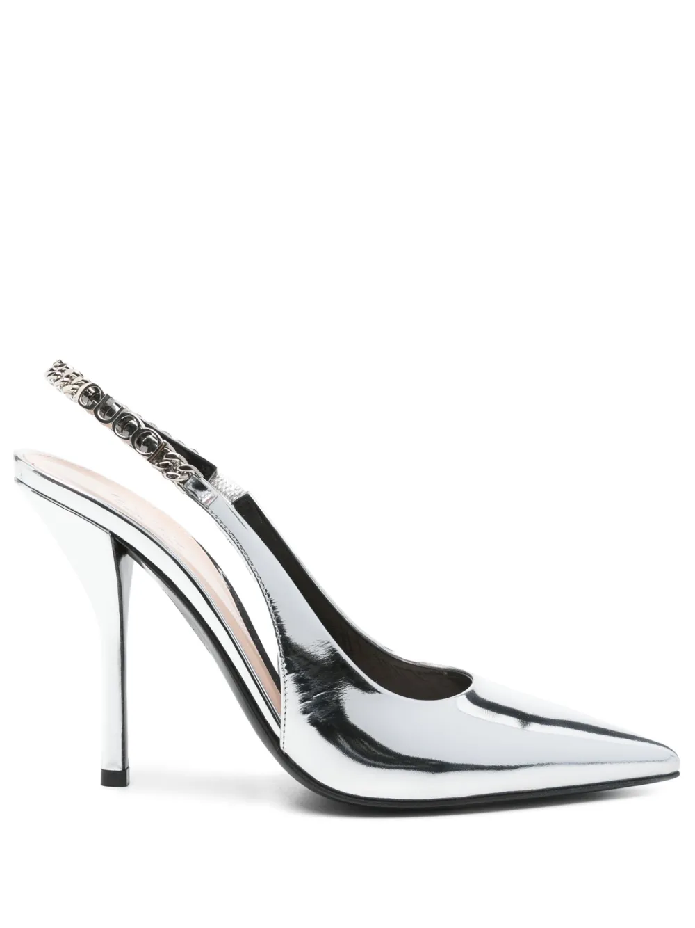 Gucci 110mm leather pumps Silver