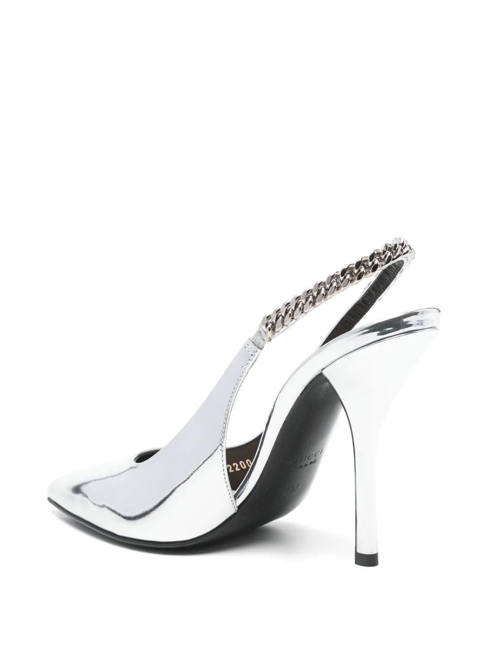 Gucci 110mm leather pumps Silver