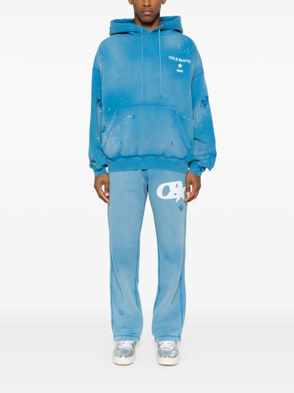 COLE BUXTON Star Distressed track pants - Blauw