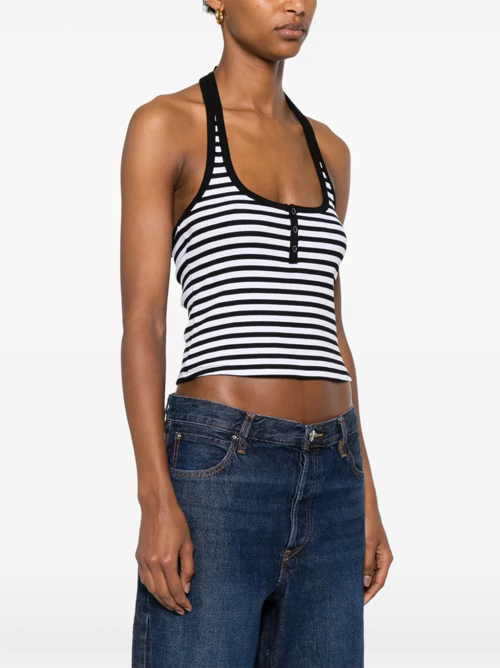 Shop Frankies Bikinis Striped Top