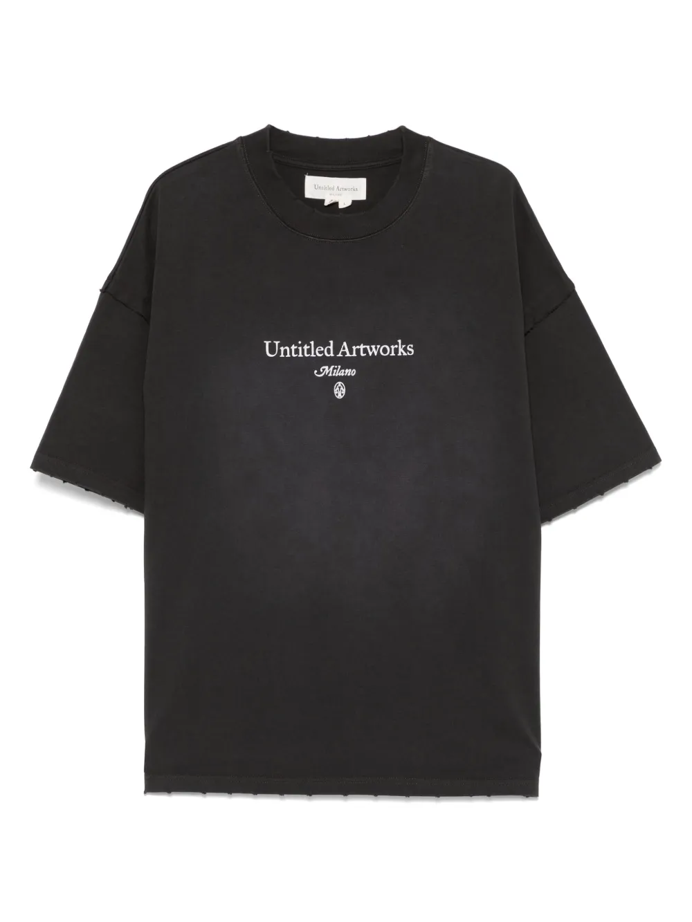 UNTITLED ARTWORKS logo-print T-shirt | Black | Image 1
