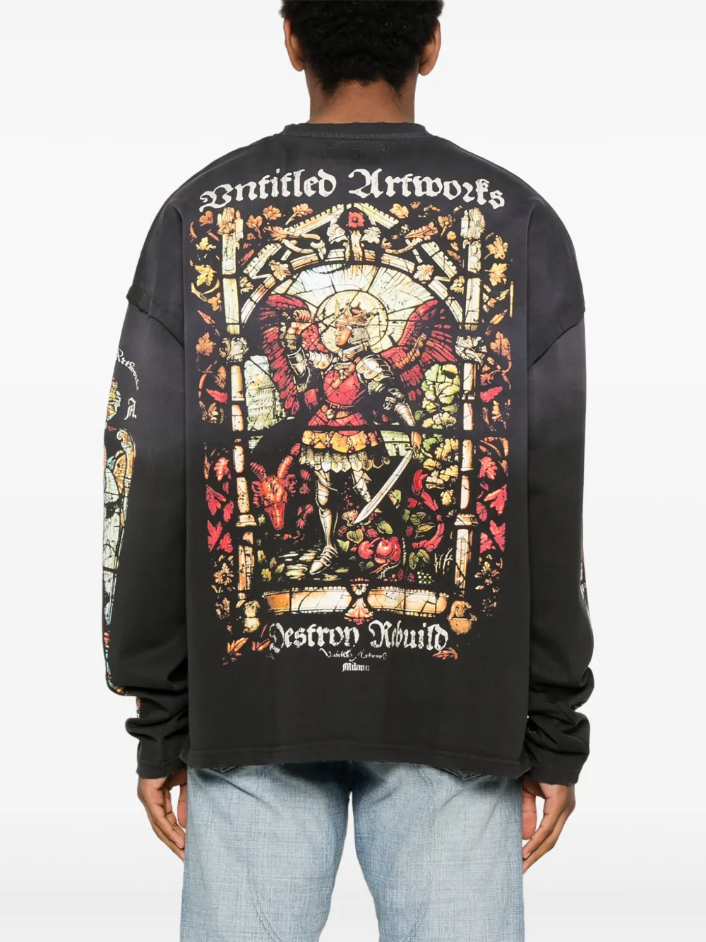 UNTITLED ARTWORKS Cathedral T-shirt Zwart