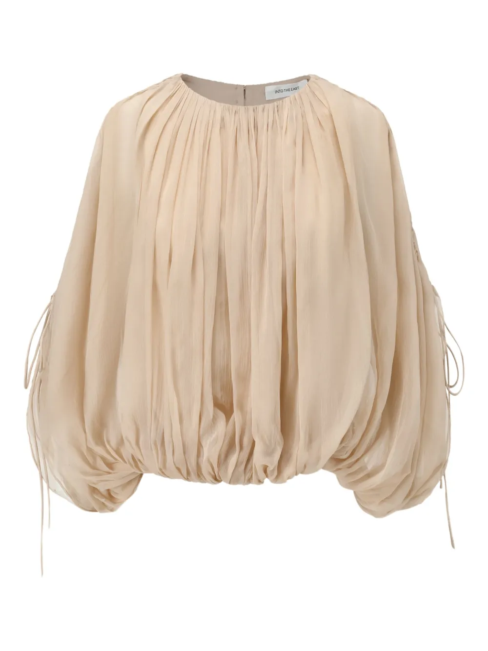 Into The East Silk Blouse In Neutral