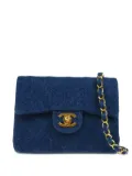 CHANEL Pre-Owned 1990 mini Classic Square Flap 17 shoulder bag - Blue