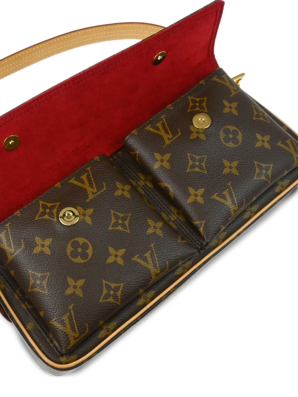 Pre-owned Louis Vuitton 2004 Viva Cite Mm Shoulder Bag In Brown