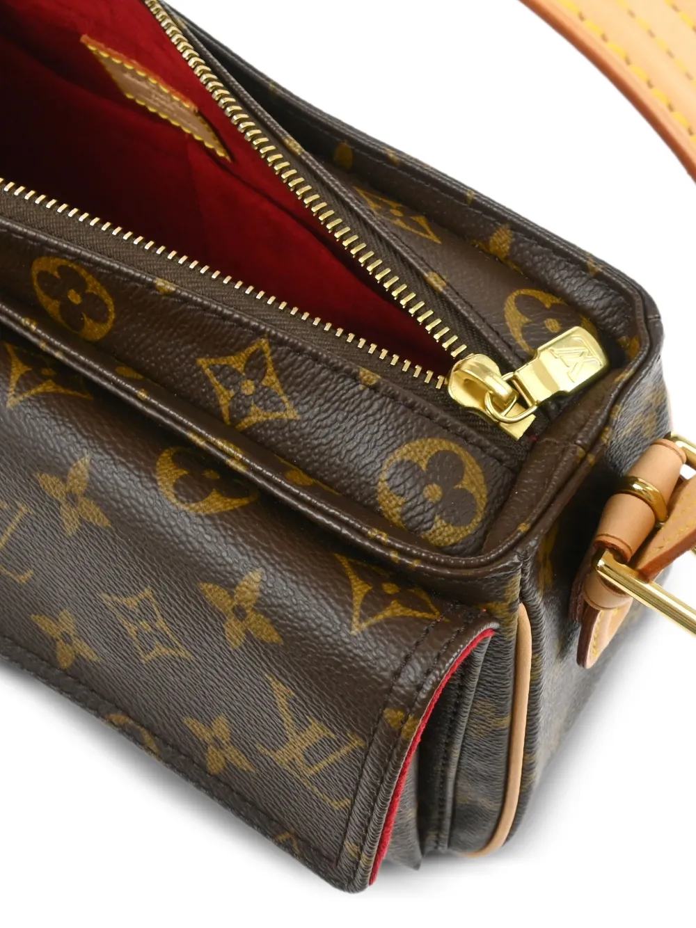 Pre-owned Louis Vuitton 2004 Viva Cite Mm Shoulder Bag In Brown
