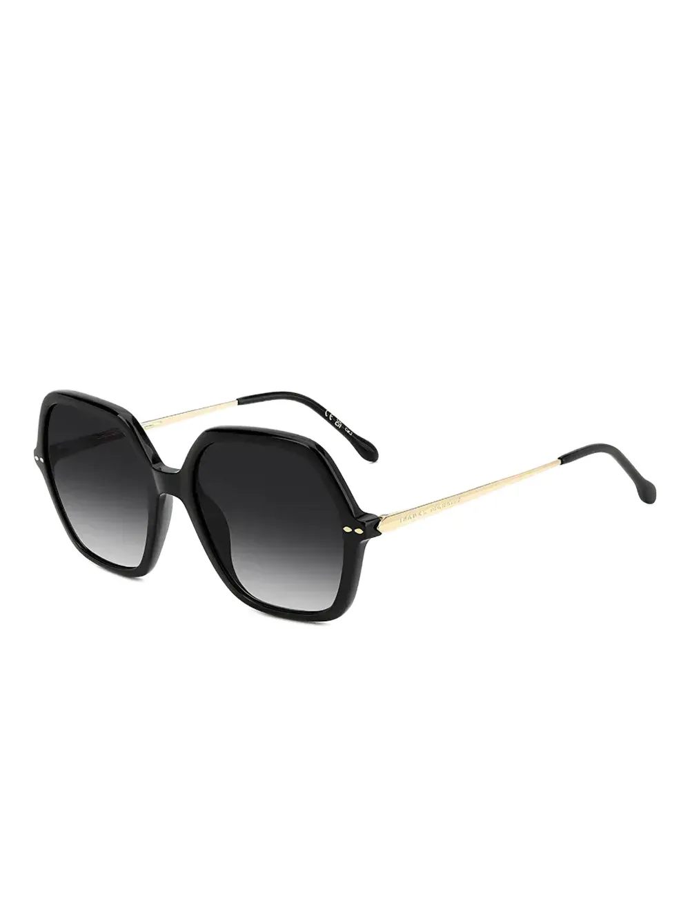 Isabel Marant Eyewear Zonnebril met gegraveerd logo - Zwart
