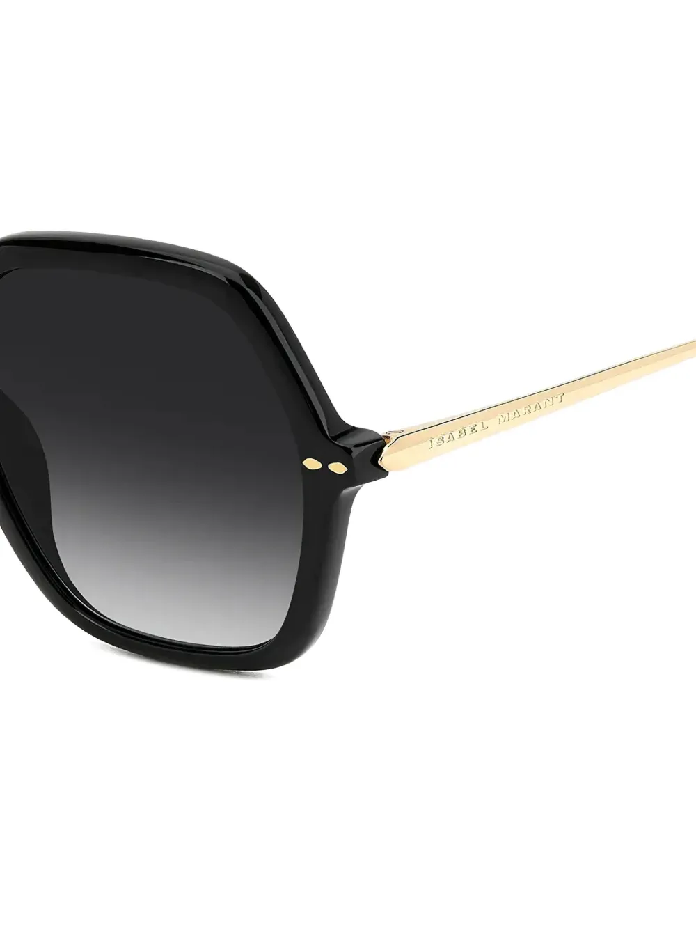 Isabel Marant Eyewear Zonnebril met gegraveerd logo Zwart