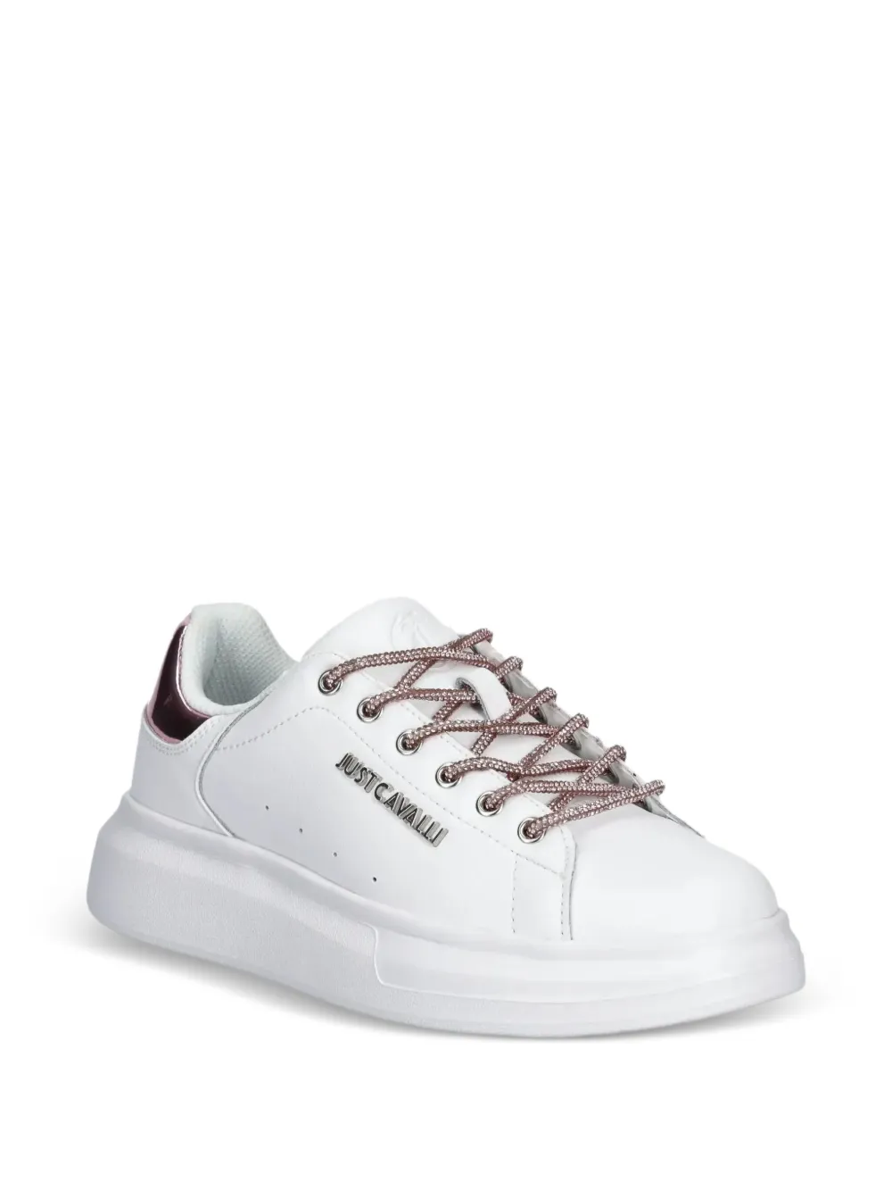 Just Cavalli Sneakers met stras - Wit