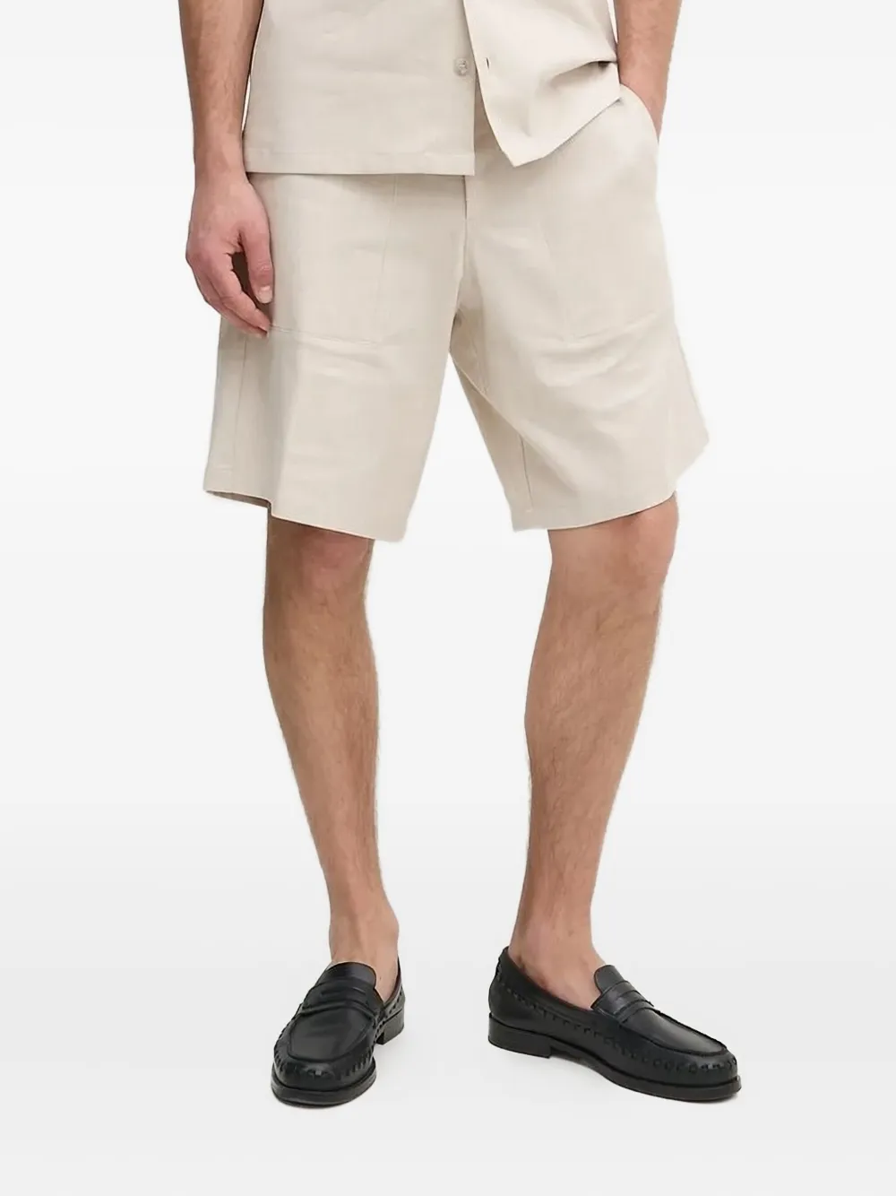 Iceberg elasticated-waist shorts Beige
