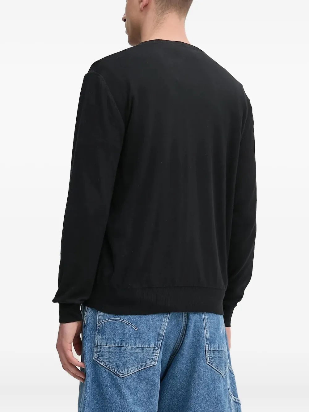 Iceberg Sweater met ronde hals en grafische print - Zwart