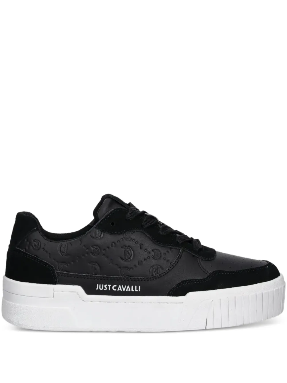 Just Cavalli monogram-debossed sneakers Black
