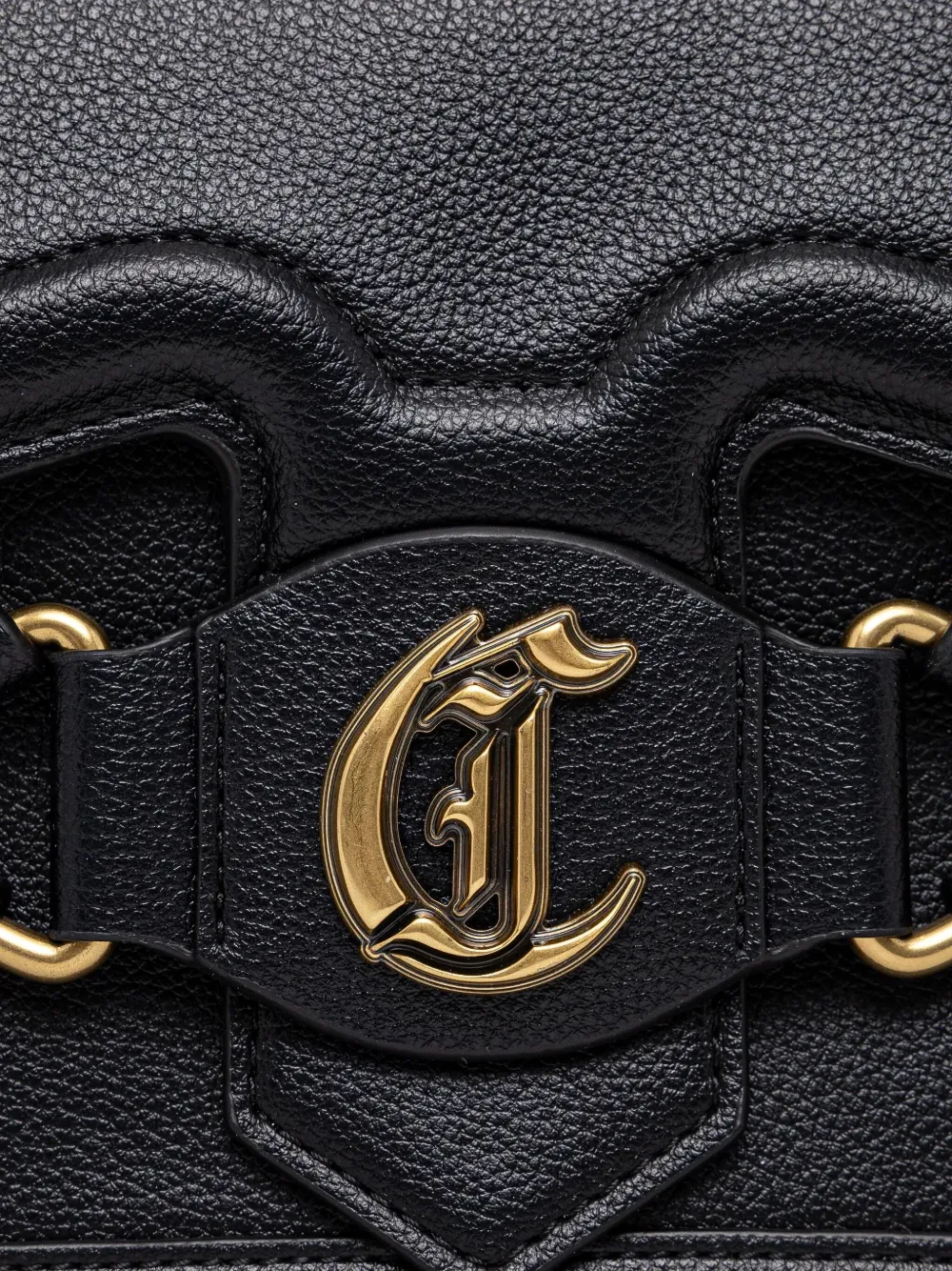 Just Cavalli Crossbodytas met logoplakkaat Zwart