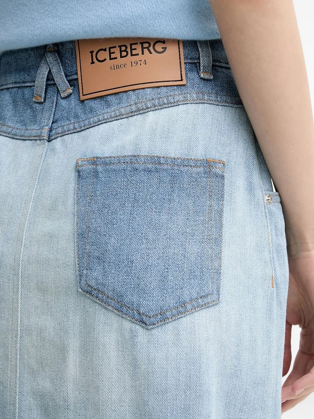Iceberg Midi-spijkerrok Blauw