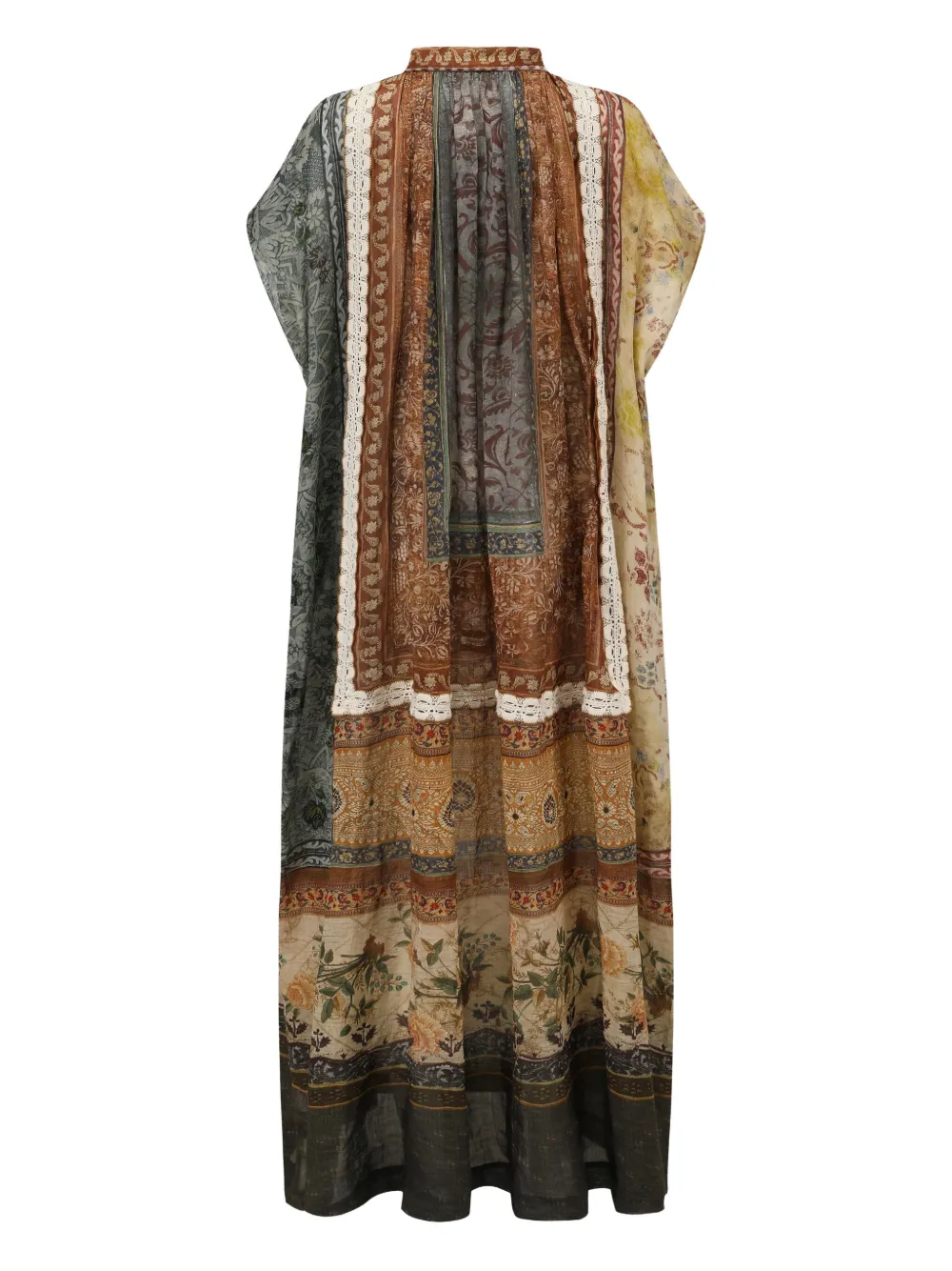  Into The East Abstract-pattern Dress - Brown 