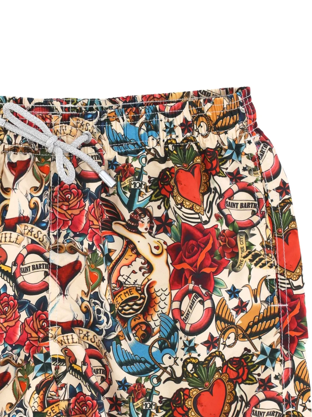 MC2 Saint Barth Zwembroek met grafische print Beige