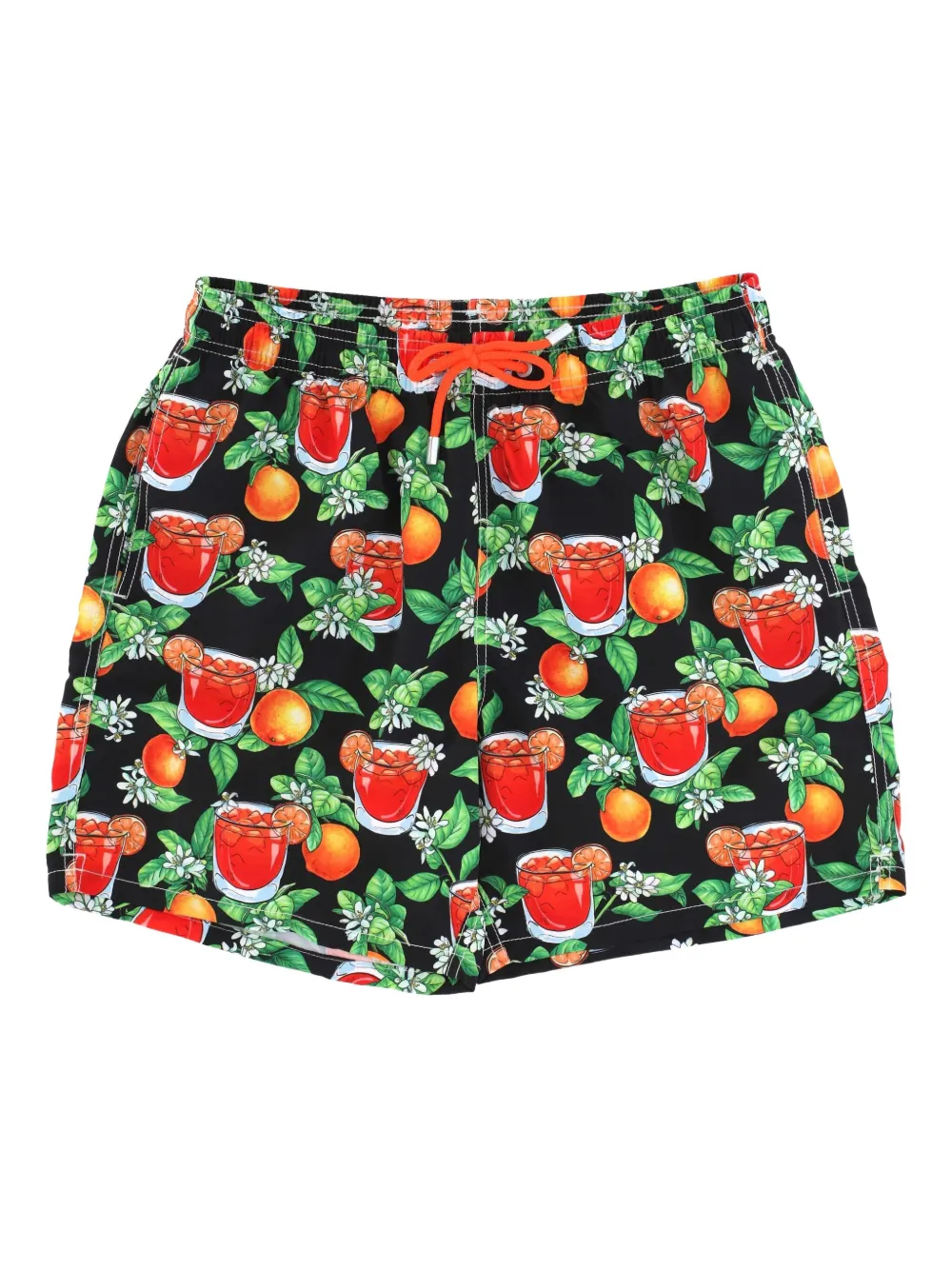 MC2 Saint Barth orange-print swim shorts - ブラック MC2 Saint Barth orange-print swim shorts - ブラック