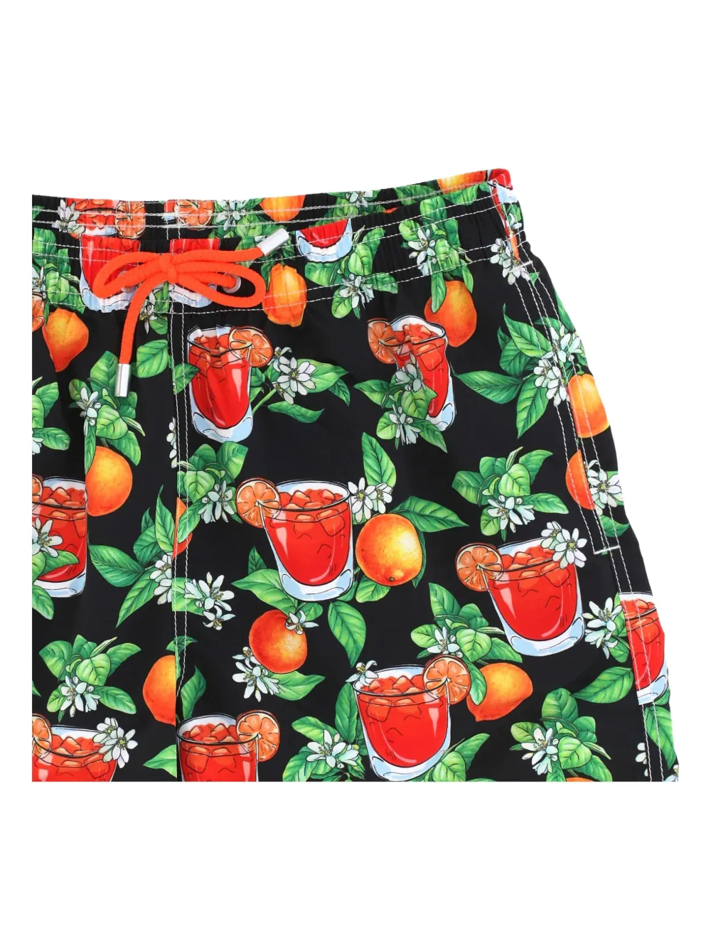 Mc2 Saint Barth Orange-print Swim Shorts In Multi