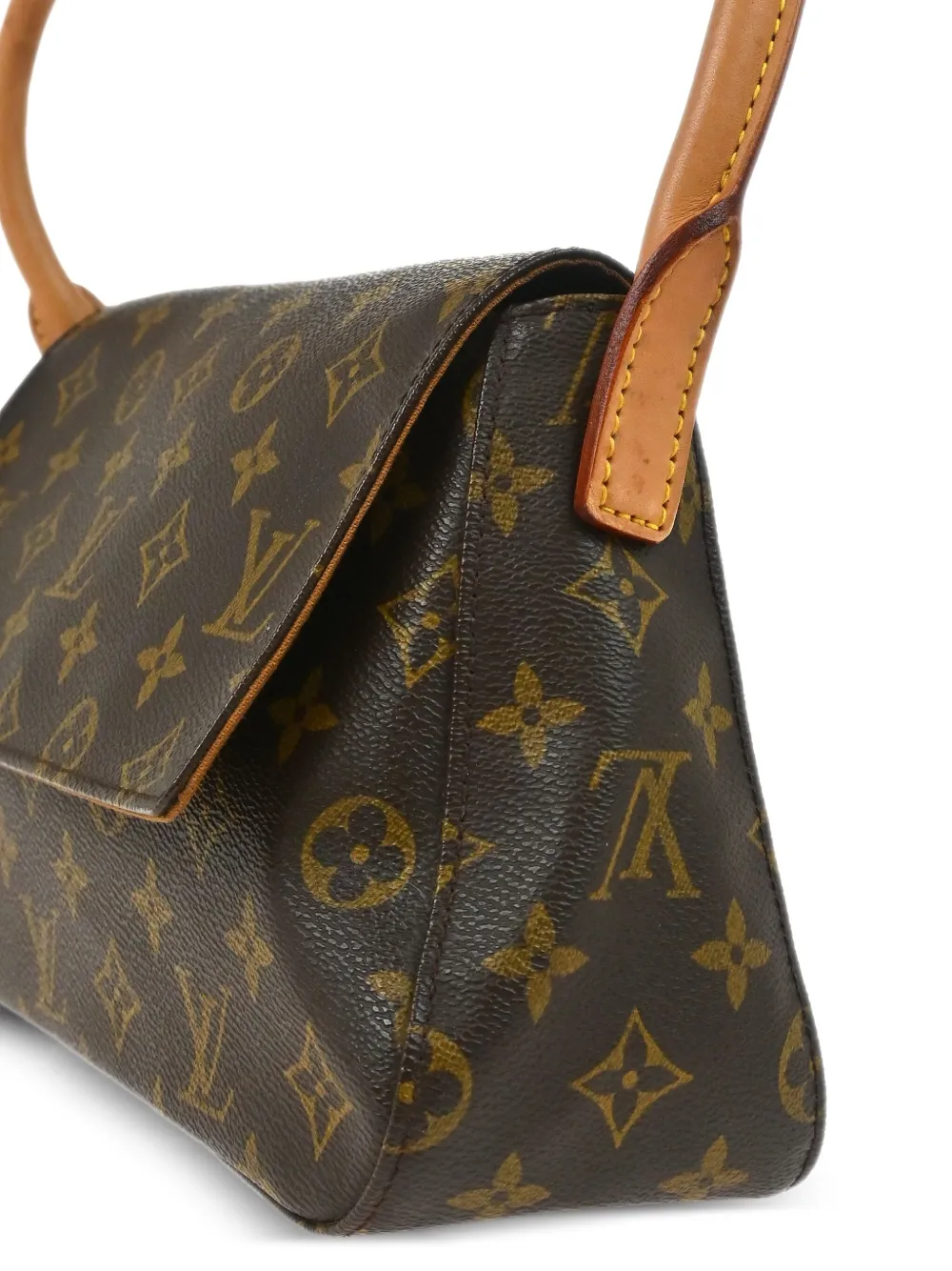 Pre-owned Louis Vuitton 2003 Mini Looping Shoulder Bag In Brown