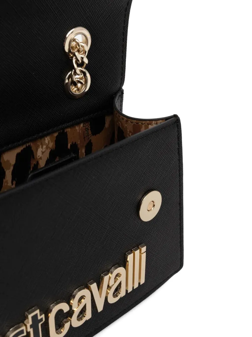 Just Cavalli Schoudertas met logoplakkaat Zwart