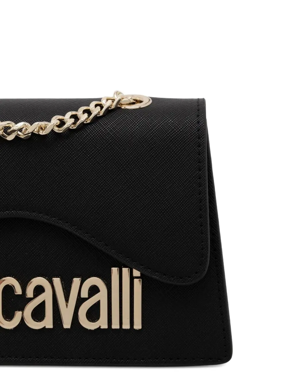 Just Cavalli Schoudertas met logoplakkaat Zwart