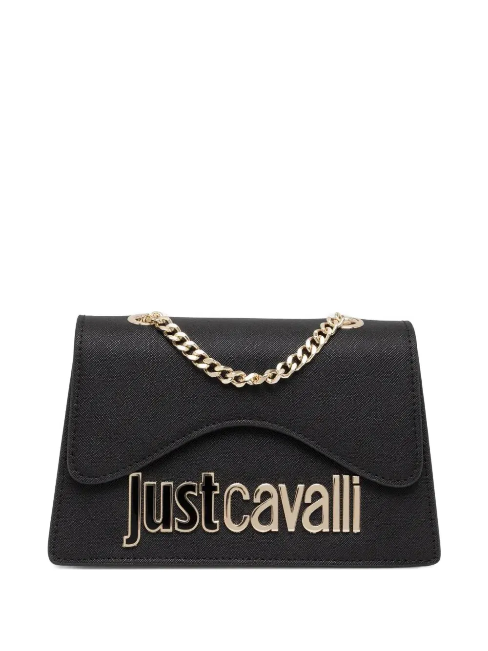 Just Cavalli Schoudertas met logoplakkaat Zwart