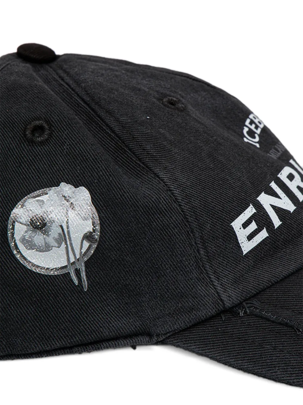 Iceberg Pet met logoprint Zwart