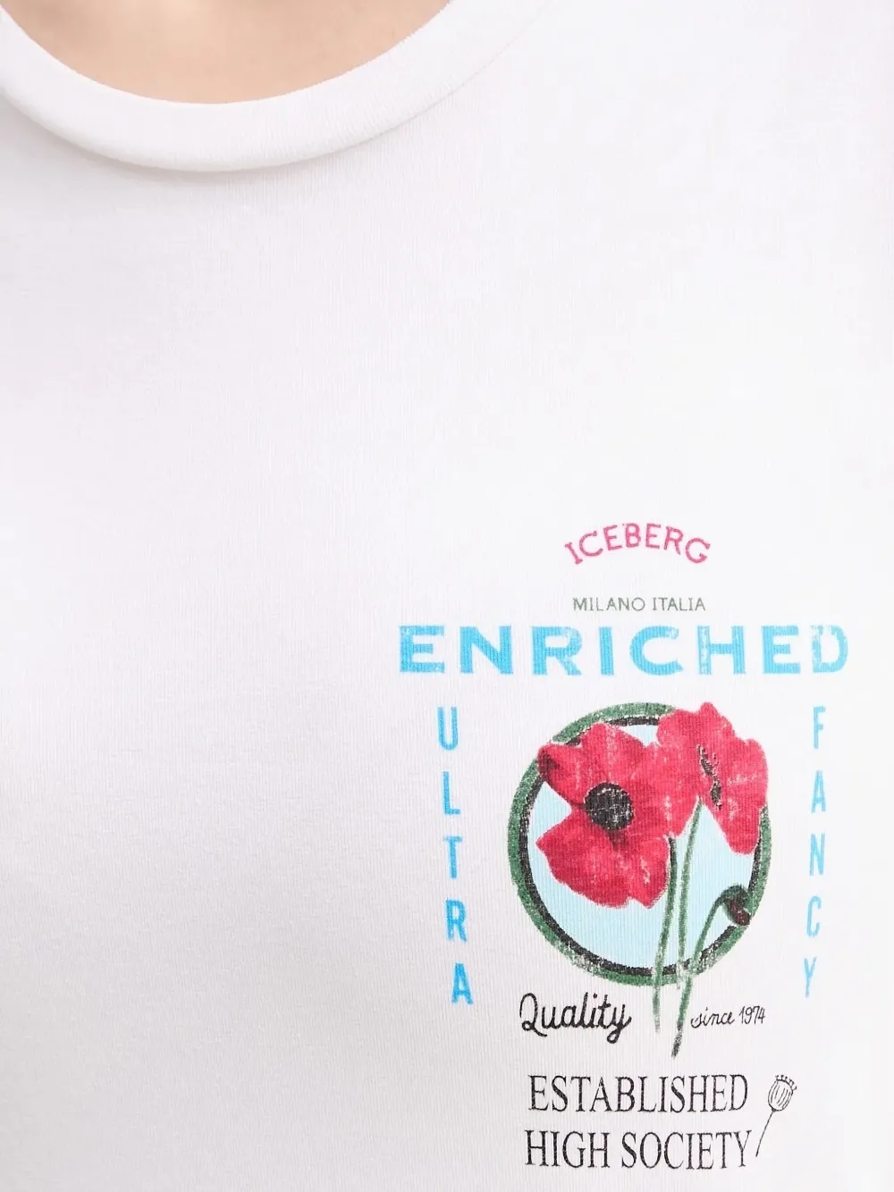 Iceberg T-shirt met print Wit