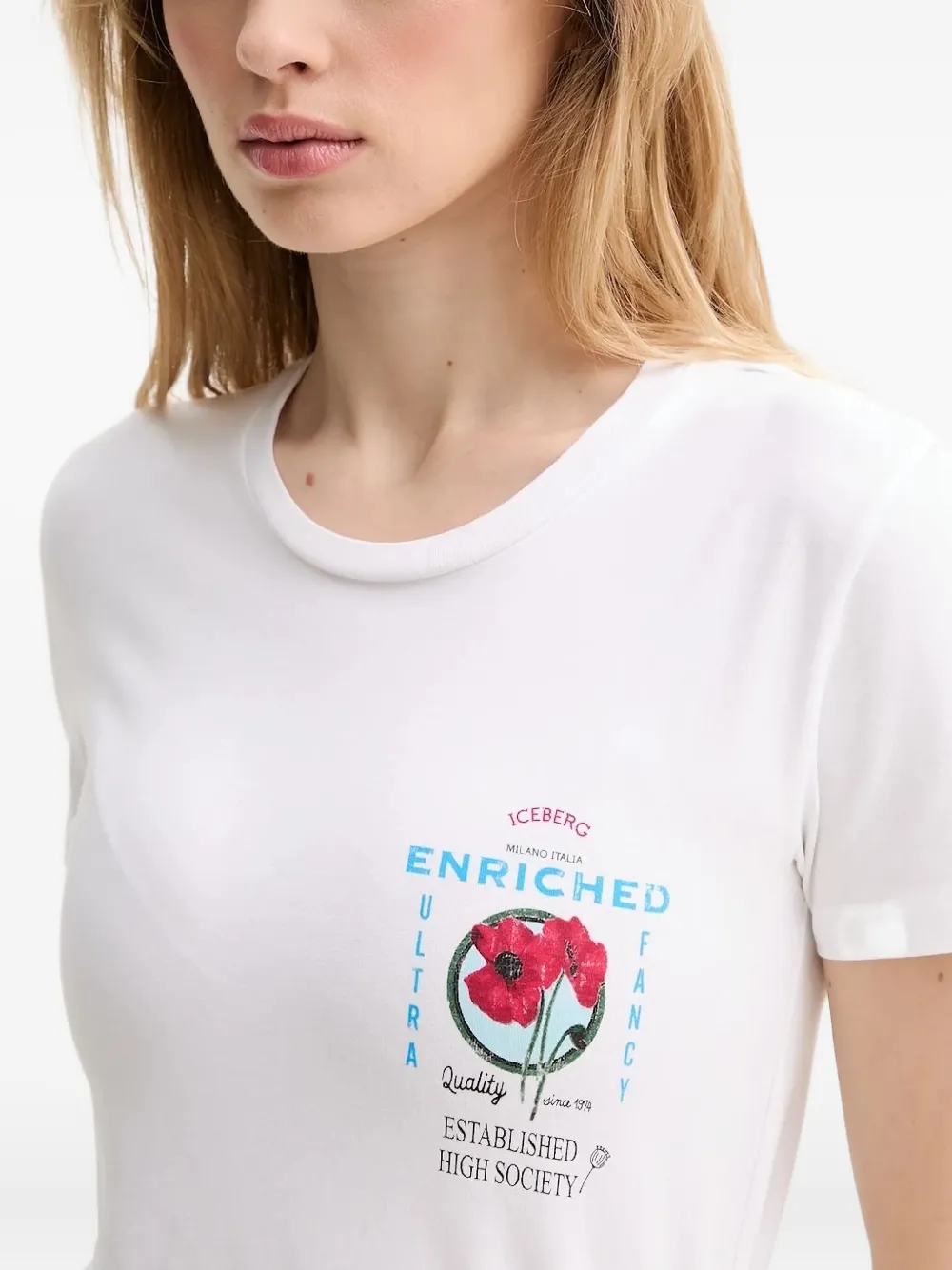 Iceberg T-shirt met print Wit