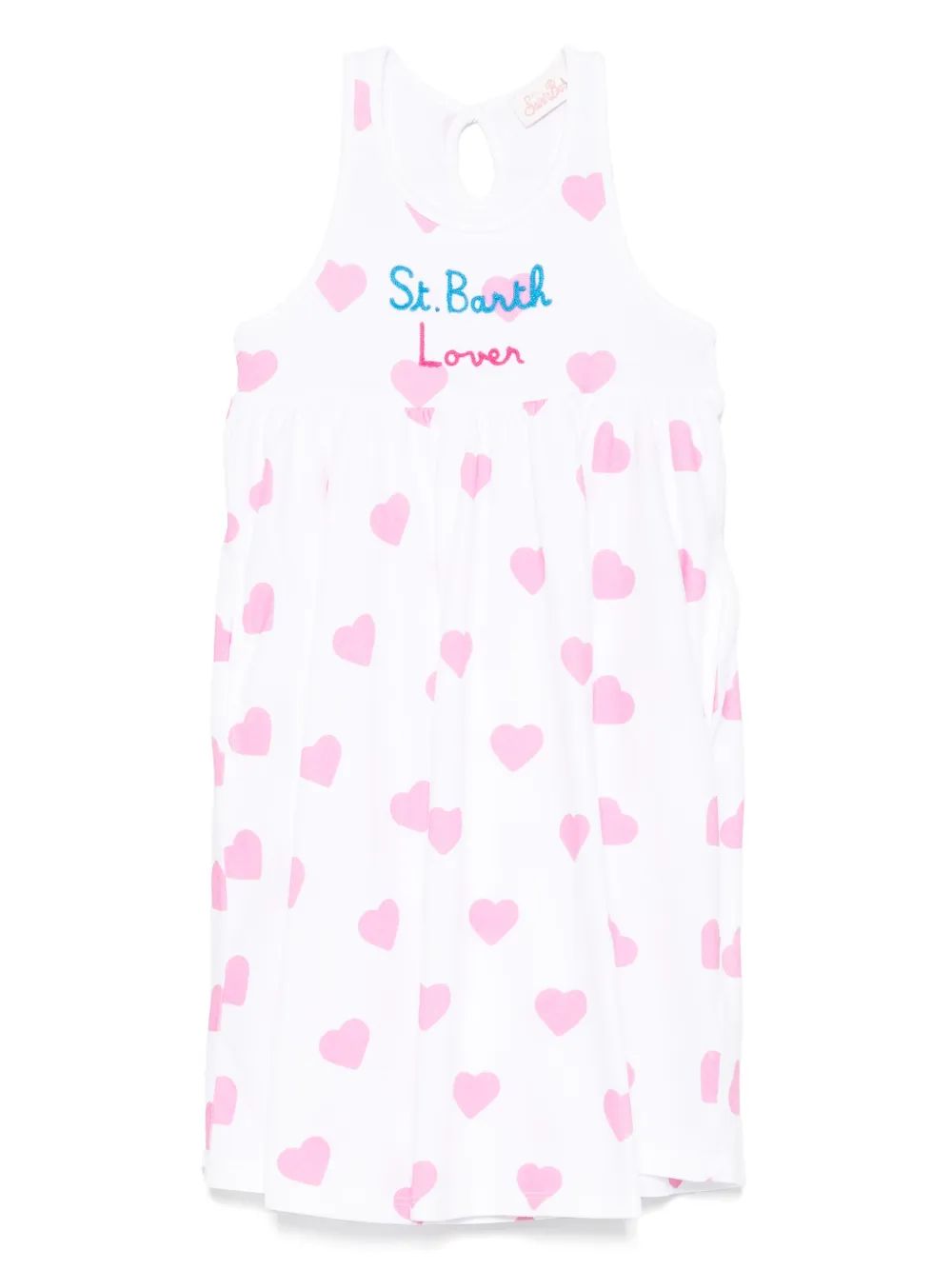 MC2 Saint Barth Kids Jurk met geborduurd logo Wit