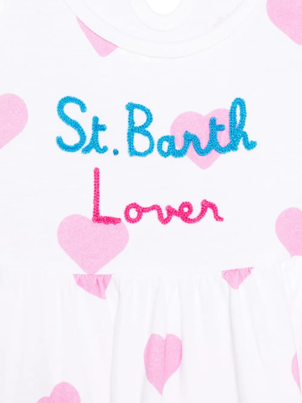MC2 Saint Barth Kids Jurk met geborduurd logo Wit