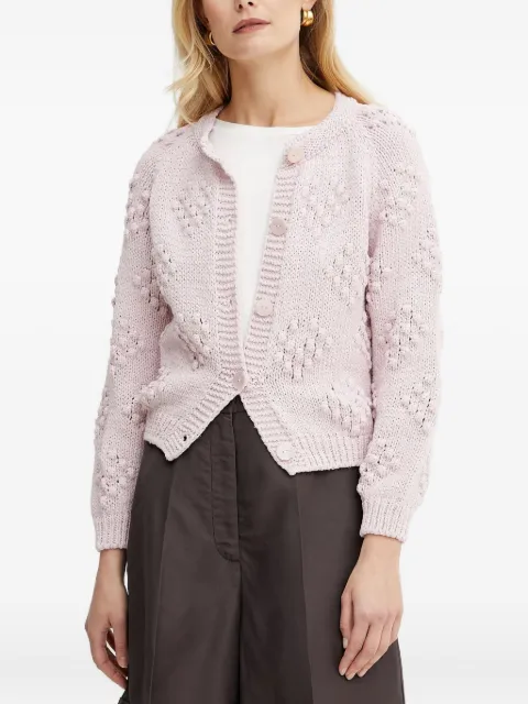 LUISA SPAGNOLI heart-pattern bobble cardigan