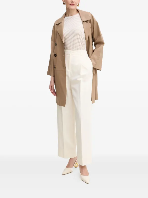 LUISA SPAGNOLI Trench Doppiopetto Con Cintura Marrone FARFETCH IT