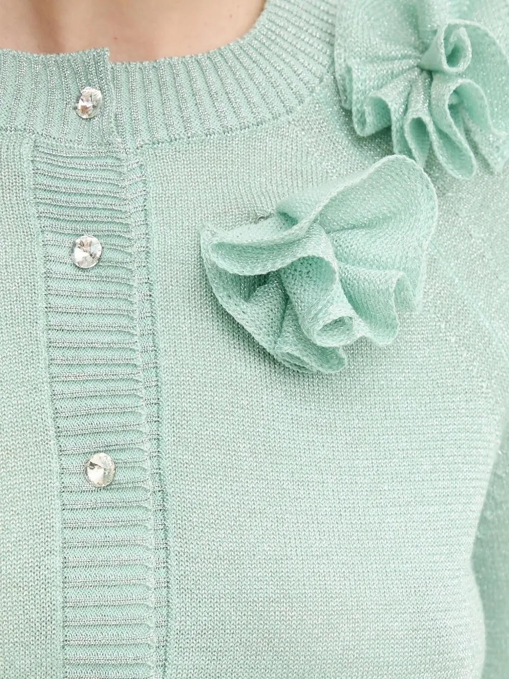 Luisa Spagnoli Embellished Cardigan In Green