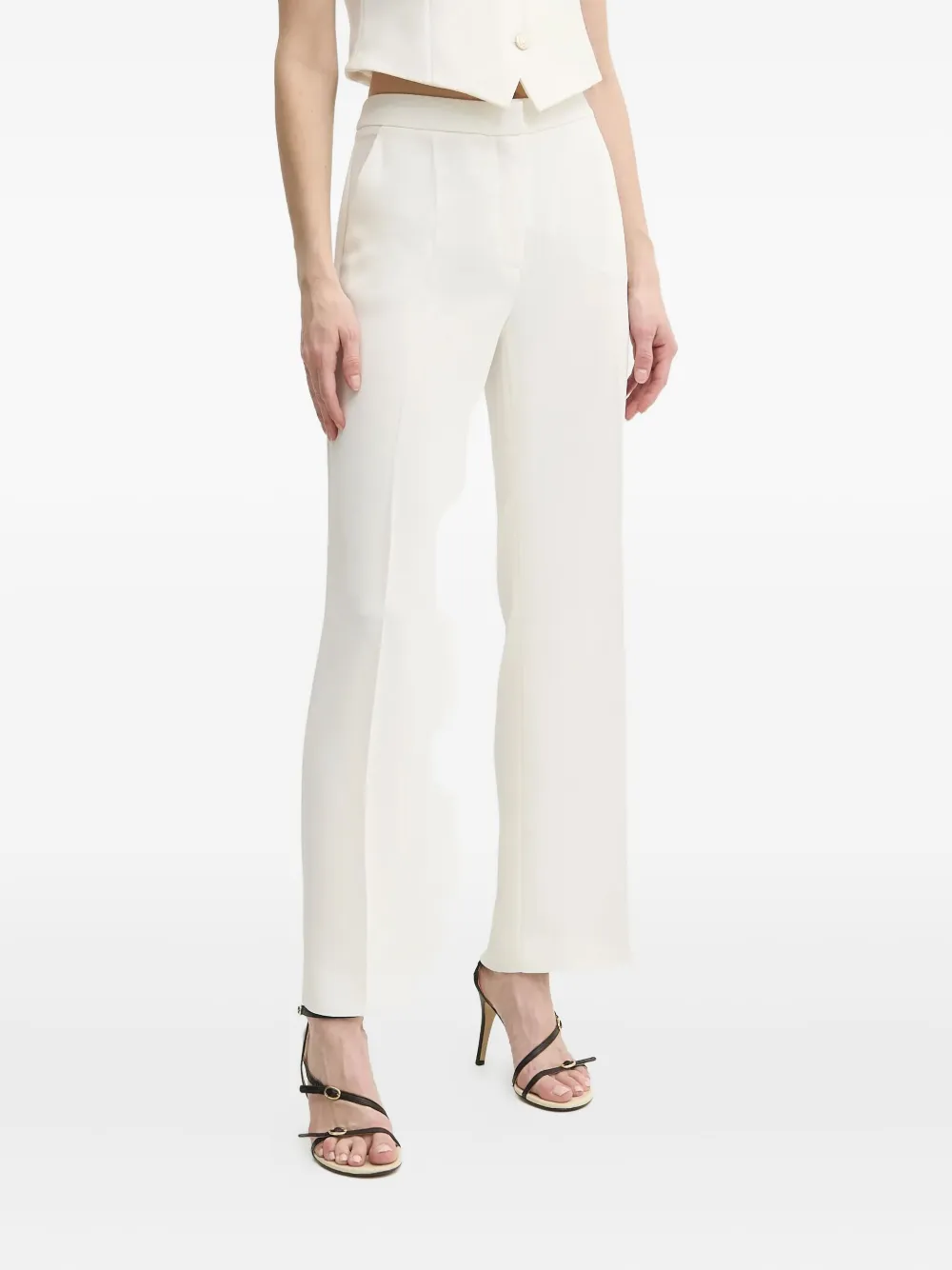 pressed-crease trousers