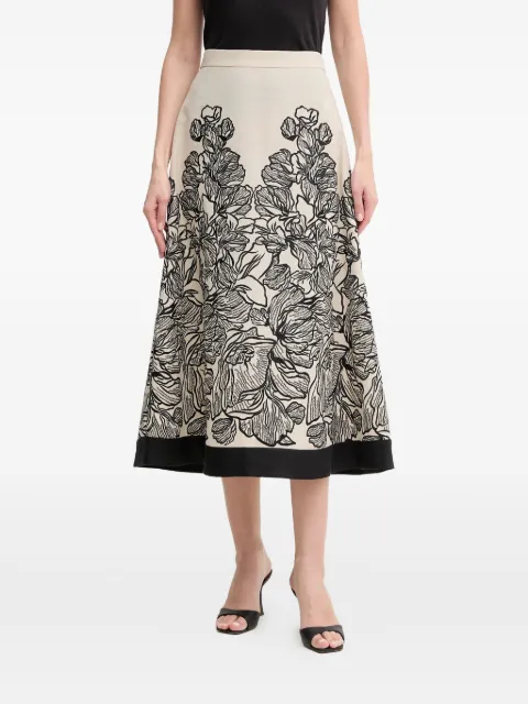 LUISA SPAGNOLI floral-print midi skirt