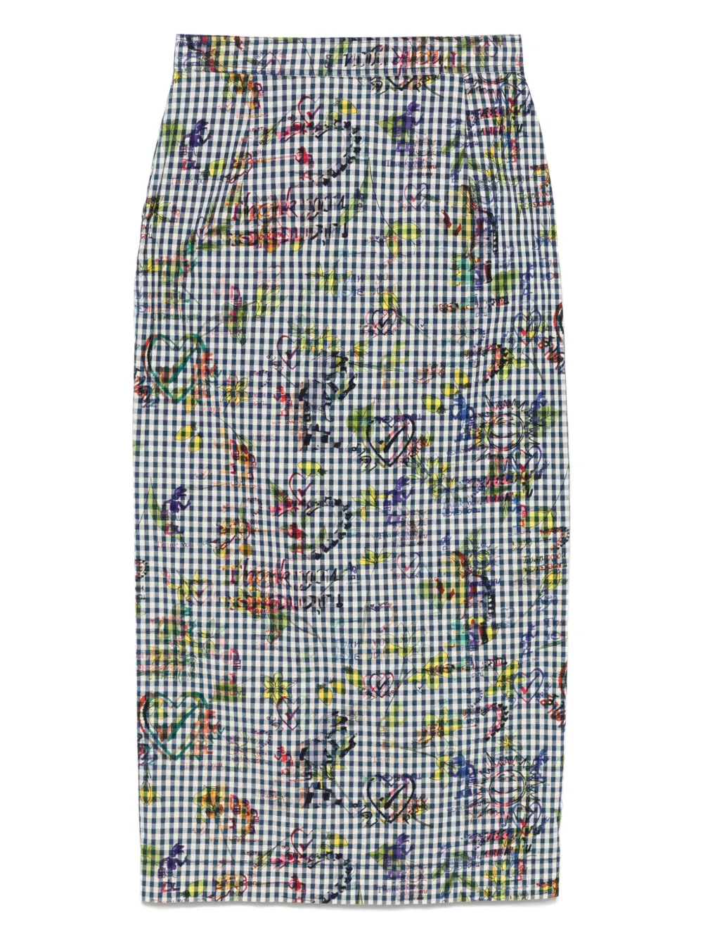 Vivienne Westwood Pre-Owned 2018 graphic-print midi skirt - Blauw