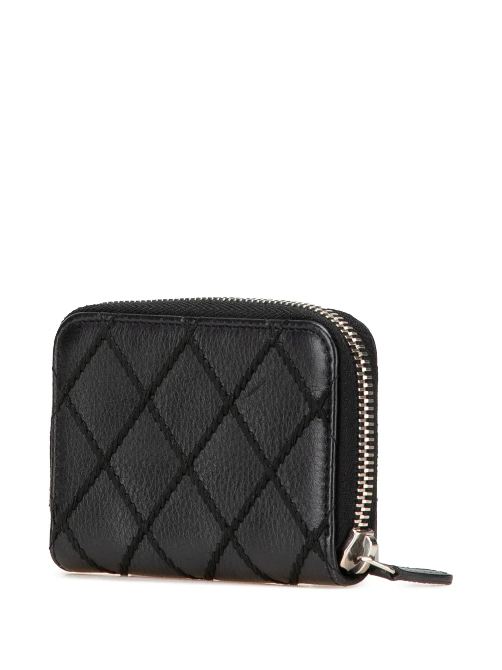 CHANEL Pre-Owned 2014 CC Quilted Calfskin Wild Stitch Zip Purse coin pouch | Image 2