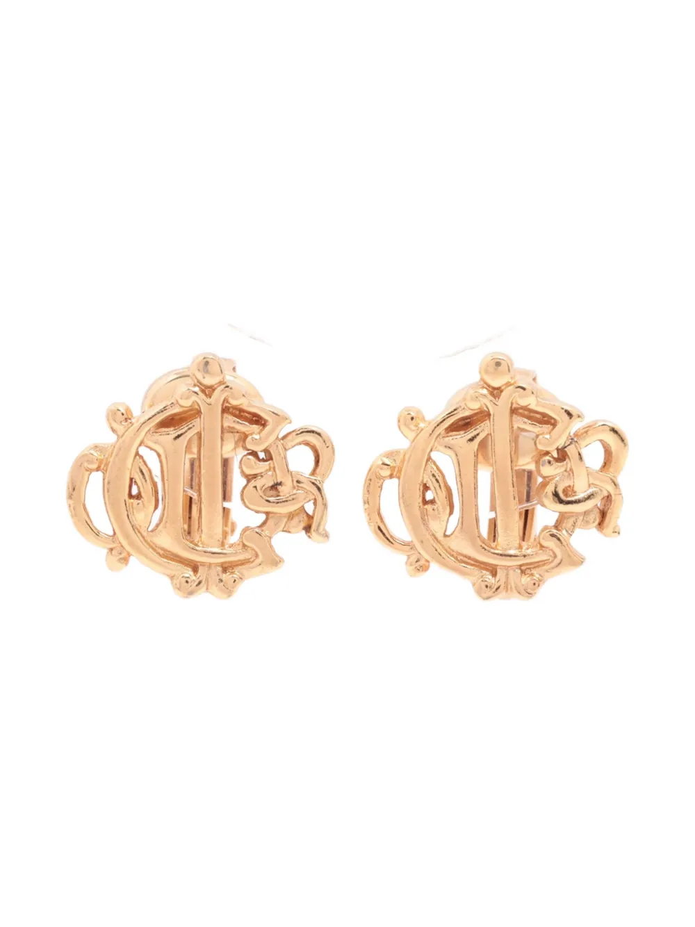 Pre-owned Dior 1990-2010s Logo-plaque Earrings