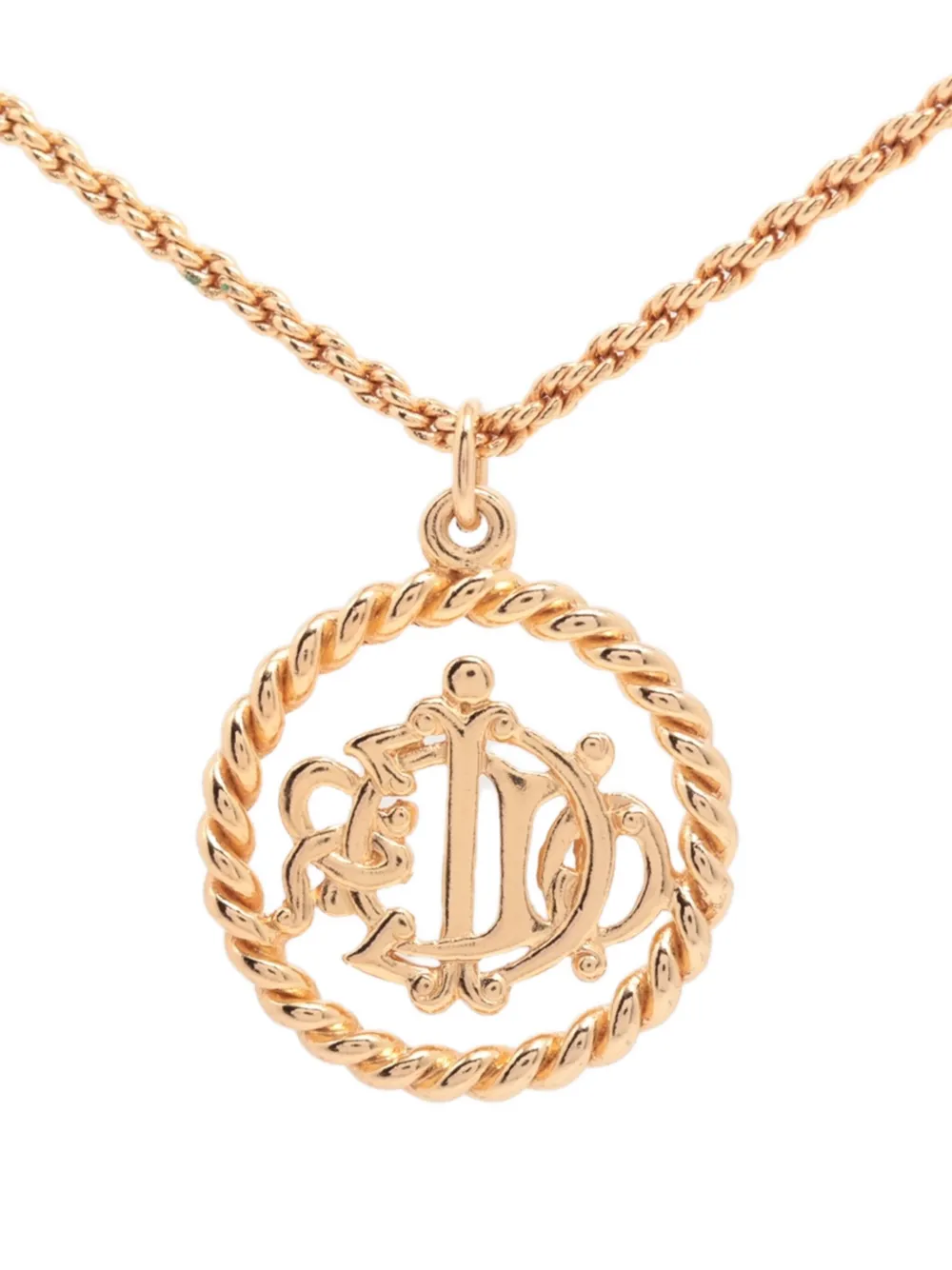 Christian Dior Pre-Owned 1990-2010 CD ペンダント ネックレス - ゴールドトーン Christian Dior Pre-Owned 1990-2010 CD ペンダント ネックレス - ゴールドトーン