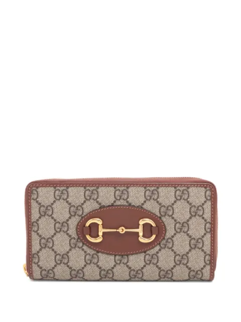 Gucci Pre-Owned GG Supreme Horsebit zip wallet