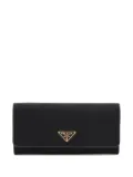 Prada Pre-Owned 2015-2024 triangle-logo wallet - Black