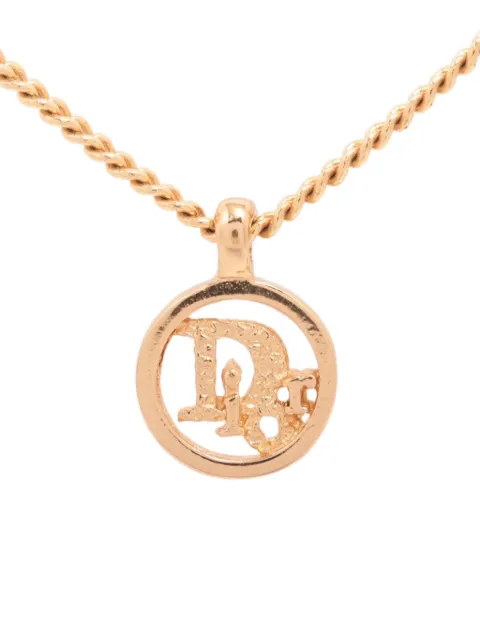 Christian Dior Pre-Owned 1990-2010 logo-pendant necklace 